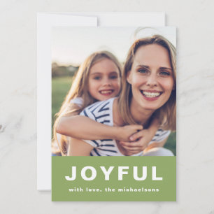 Cartes Pour Fêtes Annuelles Joyeux Noël Vibrant Vert Deux Photo Collage