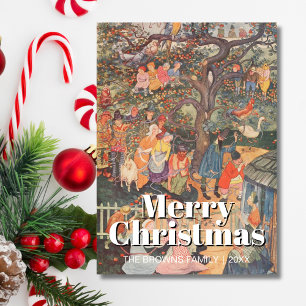 Cartes Pour Fêtes Annuelles Joyeux Noël vintage Arbre enchanté Bosschère