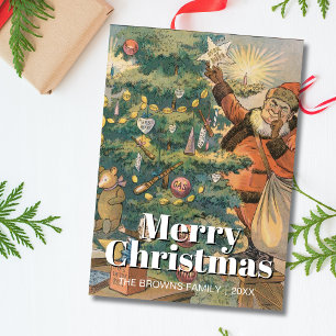 Cartes Pour Fêtes Annuelles Joyeux Noël vintage Arbre Pughe