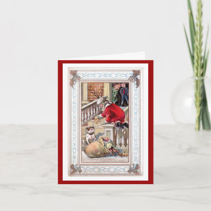 Cartes Pour Fêtes Annuelles Joyeux Noël Vintage - Bienvenue dans notre maison 