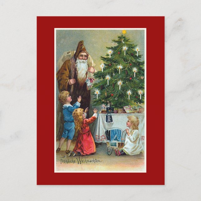Cartes Pour Fêtes Annuelles Joyeux Noël Vintage Christmas (Devant)