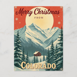 Cartes Pour Fêtes Annuelles Joyeux Noël vintage du Colorado