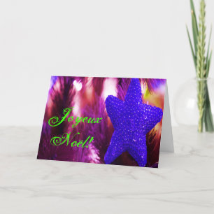 Cartes Pour Fêtes Annuelles Joyeux Noel Violet Étoile de Noël I 