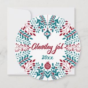 Cartes Pour Fêtes Annuelles Joyeux Noël, vœu de Noël islandais
