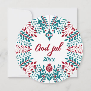Cartes Pour Fêtes Annuelles Joyeux Noël, Vœu de Noël norvégien