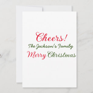 Cartes Pour Fêtes Annuelles joyeux noël vœux ajoutez nom de famille texte phot