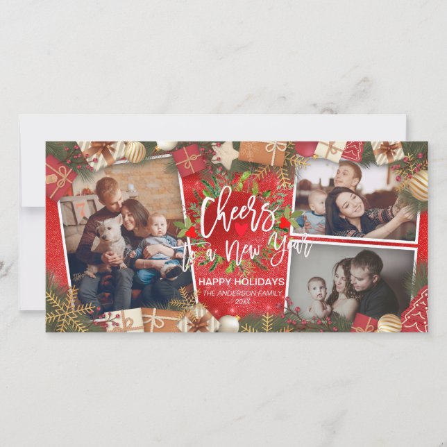 Cartes Pour Fêtes Annuelles Joyeux Noël Vœux pour une nouvelle année Photo de  (Devant)