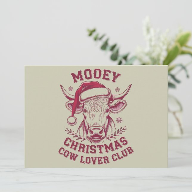 Cartes Pour Fêtes Annuelles Joyeux Noël Western Cow Lover Club Xmas Season (Debout devant)