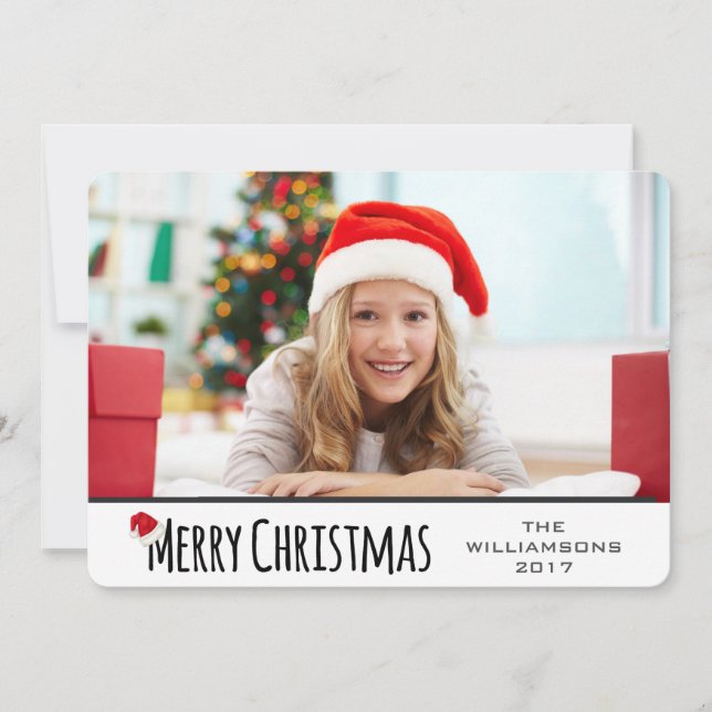 Cartes Pour Fêtes Annuelles Joyeux Noël Whimsical Santa Hat (Devant)