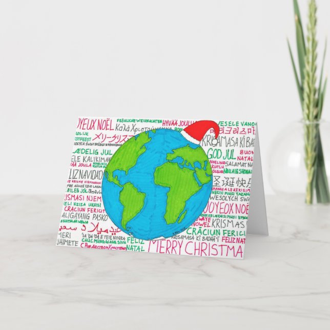 Cartes Pour Fêtes Annuelles Joyeux Noël World Languages Folcard (Devant)