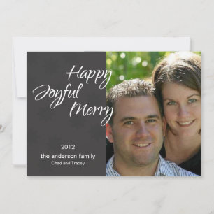 Cartes Pour Fêtes Annuelles Joyeux-noir joyeux heureux