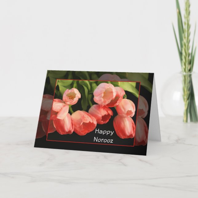 Cartes Pour Fêtes Annuelles Joyeux Norooz Perse Nouvel An Cartes-Tulips (Devant)