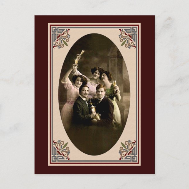 Cartes Pour Fêtes Annuelles Joyeux Nouveau-Year (Devant)