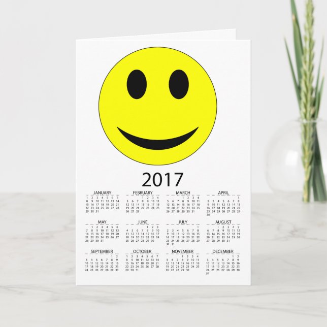 Cartes Pour Fêtes Annuelles Joyeux Nouvel An 2017 Drôle Calendrier (Devant)