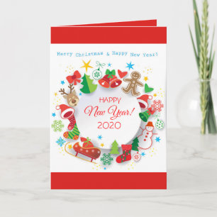 Cartes Pour Fêtes Annuelles Joyeux Nouvel An 2020 & Caractères de Noël