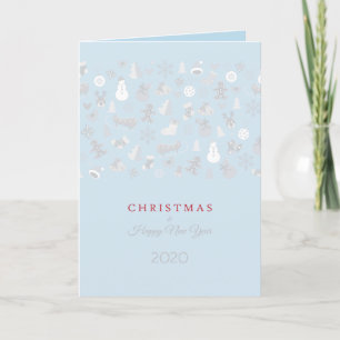 Cartes Pour Fêtes Annuelles Joyeux Nouvel An 2024 & Caractères de Noël Argent