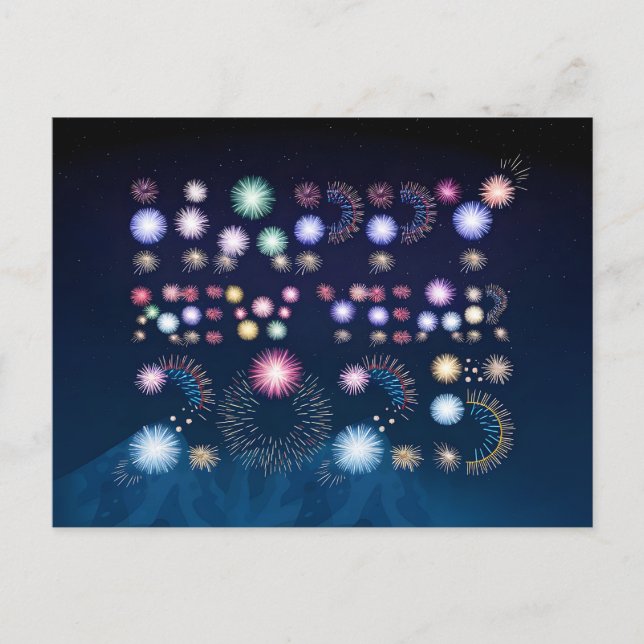 Cartes Pour Fêtes Annuelles Joyeux nouvel an 2025 art (Devant)