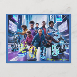 Cartes Pour Fêtes Annuelles Joyeux Nouvel An 2025 cadeau typographie