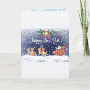 Cartes Pour Fêtes Annuelles Joyeux Nouvel An 2026 & Père Noël caractères de No