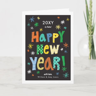 Cartes Pour Fêtes Annuelles Joyeux Nouvel An Coloré et Lumineux