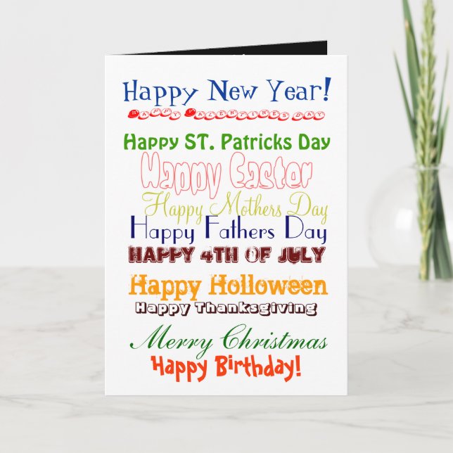 Cartes Pour Fêtes Annuelles Joyeux Nouvel An !, Joyeux Jour des Valentines, Jo (Devant)