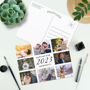 Cartes Pour Fêtes Annuelles Joyeux Nouvel An Moderne 8 Collage photo