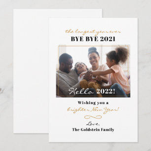 Cartes Pour Fêtes Annuelles Joyeux Nouvel An Photo Familiale Lettrée À La Main