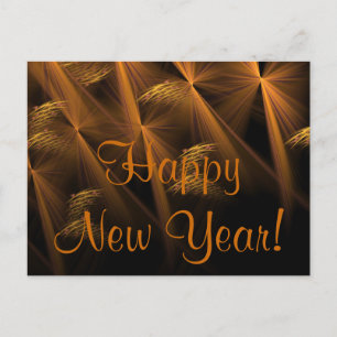 Cartes Pour Fêtes Annuelles Joyeux Nouvel An Reeds Abstrait Fractal