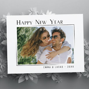 Cartes Pour Fêtes Annuelles Joyeux Nouvel An Unique Moderne Style Minimal Phot