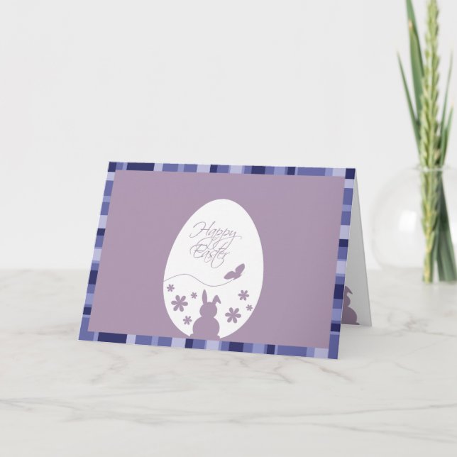 Cartes Pour Fêtes Annuelles Joyeux Oeuf de Pâques moderne Pastel violet (Devant)