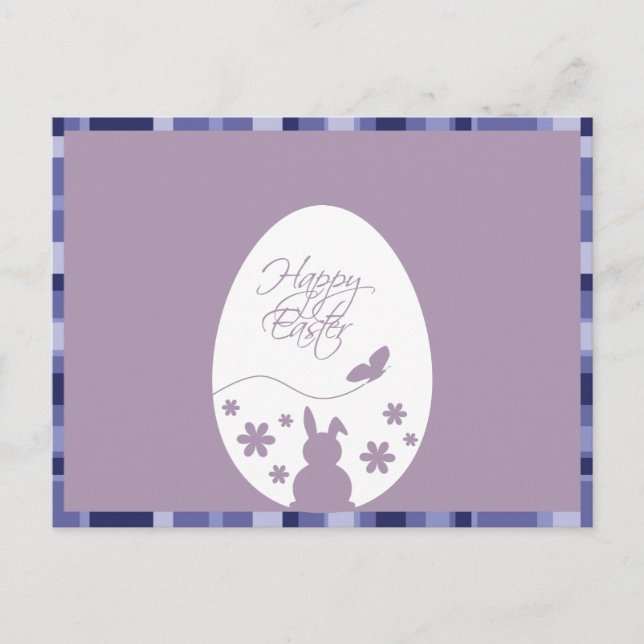 Cartes Pour Fêtes Annuelles Joyeux OEuf de Pâques Pastel Purple Post (Devant)