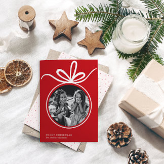 Cartes Pour Fêtes Annuelles Joyeux ornement de Noël photo