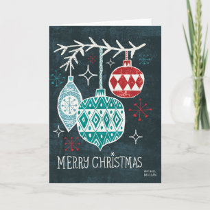 Cartes Pour Fêtes Annuelles Joyeux ornements Christmastime
