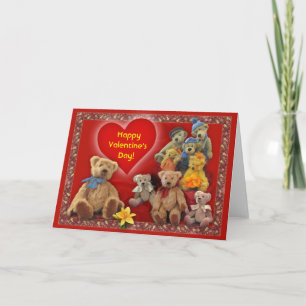 Cartes Pour Fêtes Annuelles Joyeux ours de Saint-Valentin