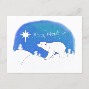 Cartes Pour Fêtes Annuelles Joyeux ours polaire de Noël