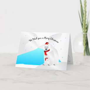 Cartes Pour Fêtes Annuelles Joyeux ours polaires de Noël
