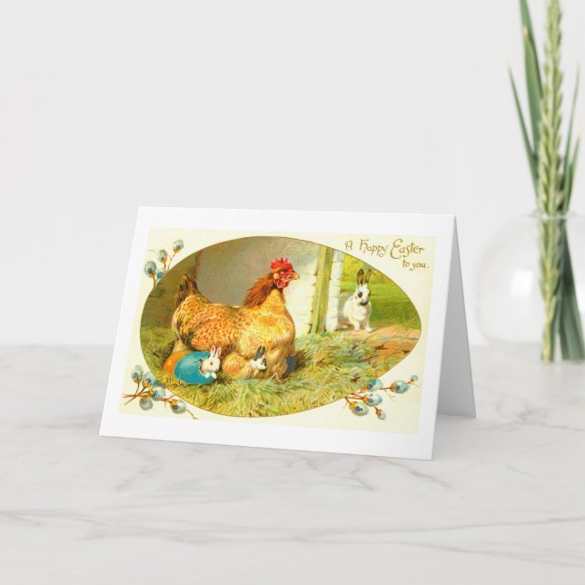 Cartes Pour Fêtes Annuelles Joyeux Pâques (Devant)