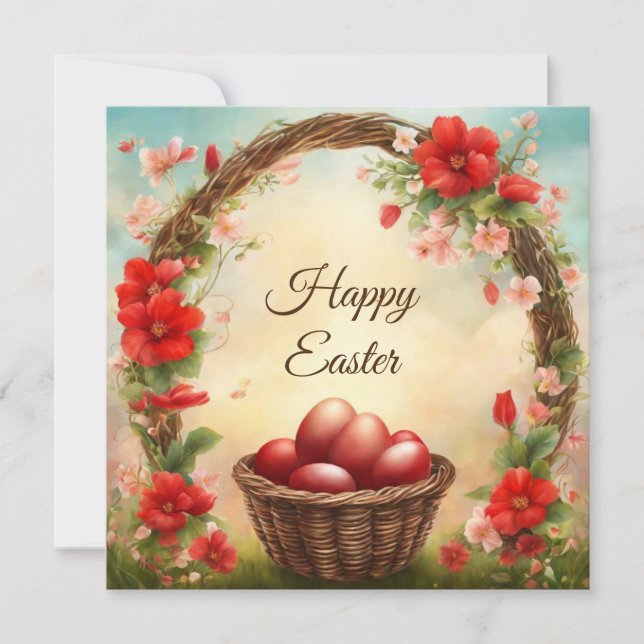 Cartes Pour Fêtes Annuelles Joyeux Pâques (Devant)