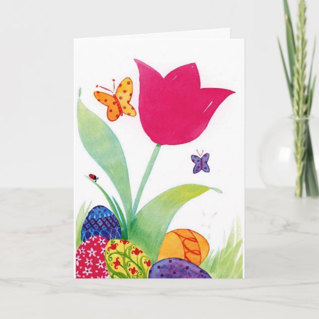 Cartes Pour Fêtes Annuelles Joyeux Pâques (Devant)