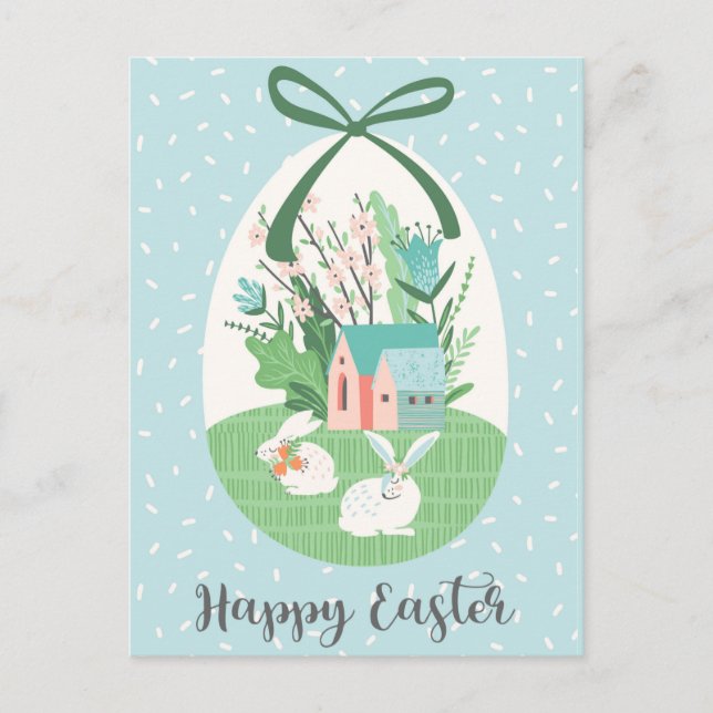 Cartes Pour Fêtes Annuelles Joyeux Pâques (Devant)