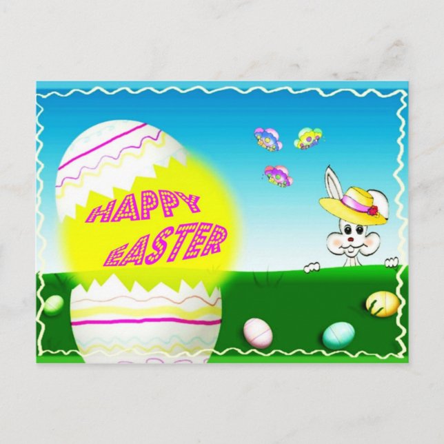 Cartes Pour Fêtes Annuelles Joyeux Pâques (Devant)