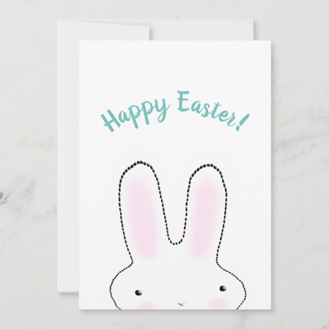 Cartes Pour Fêtes Annuelles Joyeux Pâques Joyeux Printemps mignon Lapin de Pâq (Devant)