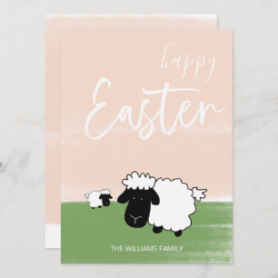 Cartes Pour Fêtes Annuelles Joyeux Pâques Joyeux Sheeps Illustration
