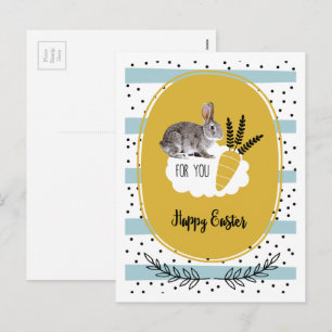 Cartes Pour Fêtes Annuelles Joyeux Pâques. Lapin de Pâques