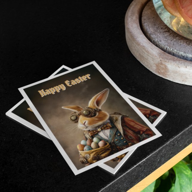 Cartes Pour Fêtes Annuelles Joyeux pâques, lapin de pâques vapeur (Créateur téléchargé)