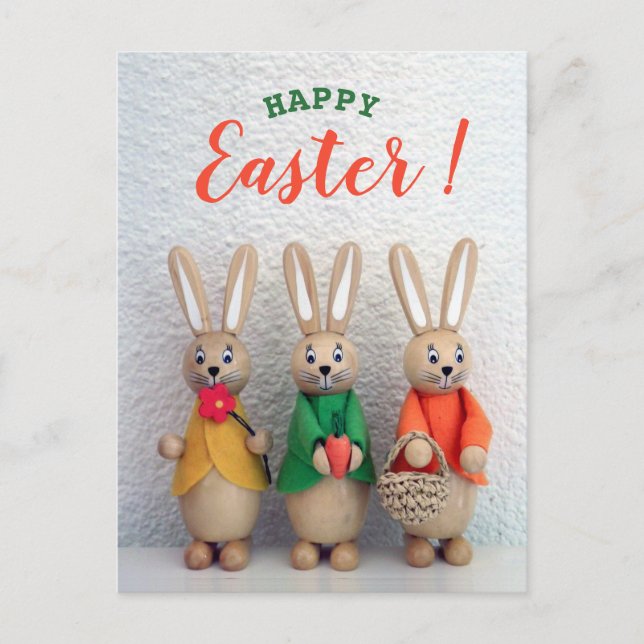 Cartes Pour Fêtes Annuelles Joyeux Pâques | Petite salutation de lapin de Pâqu (Devant)