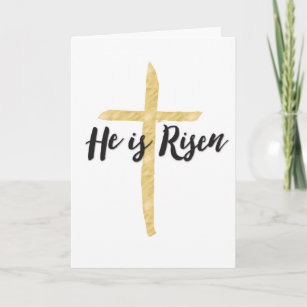Cartes Pour Fêtes Annuelles Joyeux Pâques, religieux - Il est ressuscité