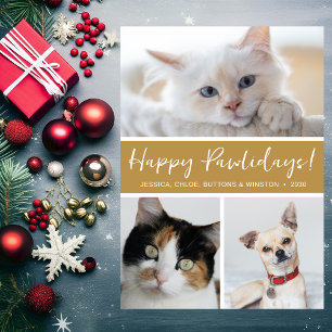 Cartes Pour Fêtes Annuelles Joyeux Pawlidays 3 Photo