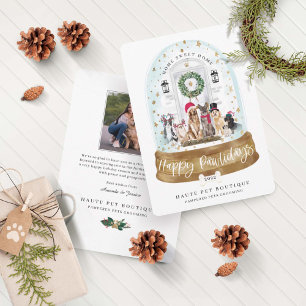 Cartes Pour Fêtes Annuelles Joyeux Pawlidays Chiens Entretien Animaux de compa