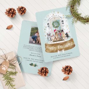 Cartes Pour Fêtes Annuelles Joyeux Pawlidays Chiens Pet Care Business Aqua Doo